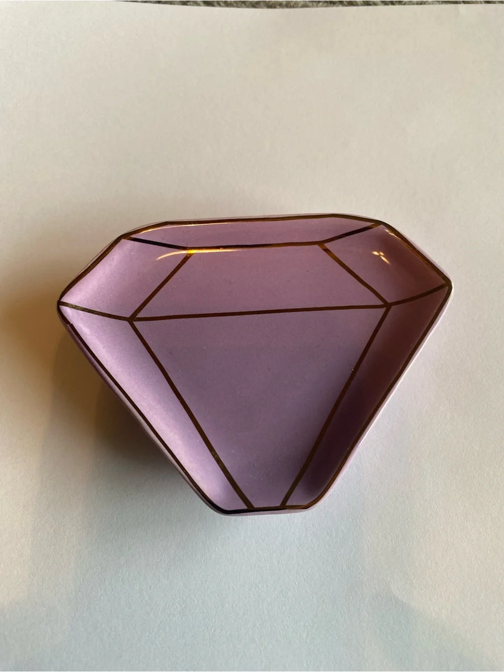 Purple Geometric Decorative Dish - Unbranded